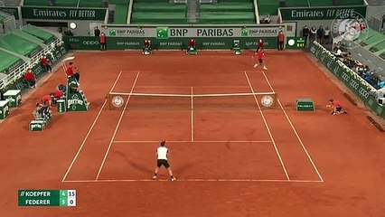 Ponto de Roger Federer - Roland Garros