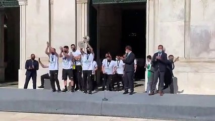 Equipa de futsal do Sporting recebida na Câmara Municipal de Lisboa