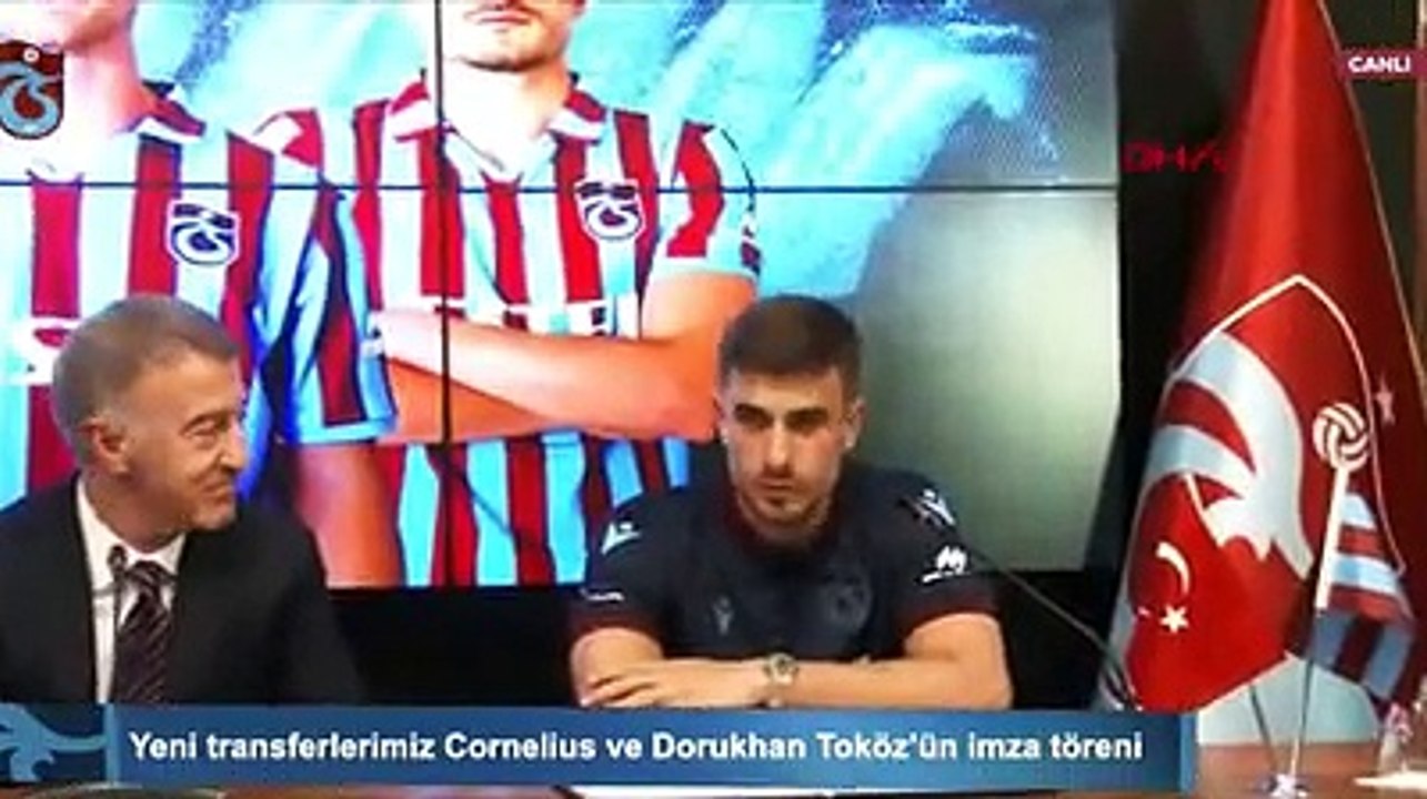 Trabzonspor'da Andreas Cornelius ve Dorukhan Toköz için imza töreni düzenlendi