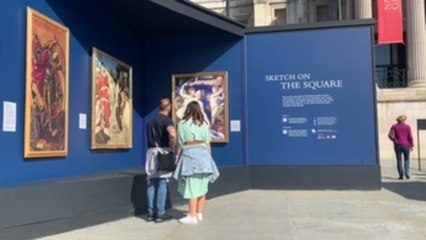 El arte de la National Gallery luce al aire libre en el centro de Londres