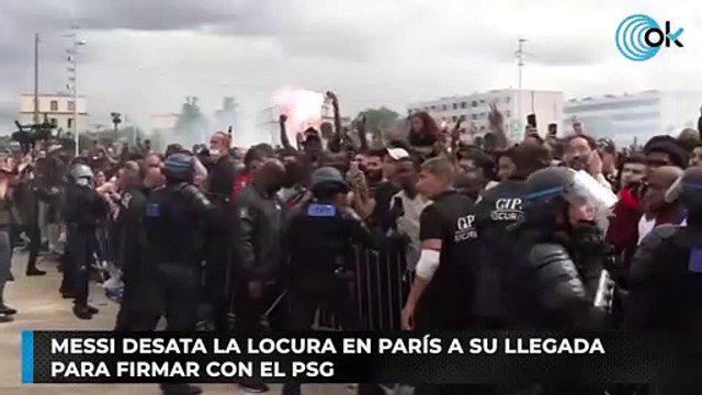 Messi desata la locura en parís a su llegada para firmar con el PSG