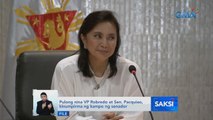 Pulong nina VP Robredo at Sen. Pacquiao, kinumpirma ng kampo ng senador | Saksi