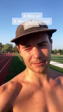 Correu uma milha aos nove meses de gravidez