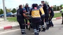 Karaman’da otomobil ile çarpışan motosiklet sürücüsü ağır yaralandı