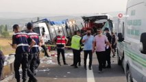 Manisa’da 6 kişinin öldüğü 42 kişinin yaralandığı kazada otobüsün çarptığı kamyonun sürücüsü tutuklandı