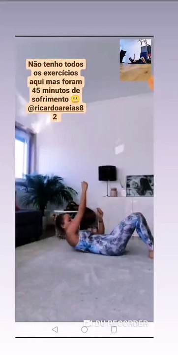 Bárbara Norton de Matos faz treino com o ex-mar...
