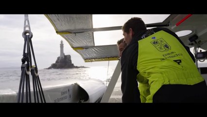 Dropping down to Cherbourg-en-Cotentin under J0 - Gitana Team 2021
