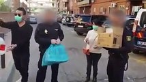 Chineses entregam máscaras a polícia em Getafe