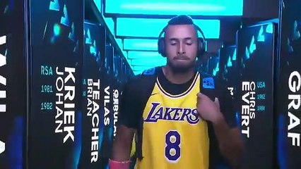 Kyrgios apareceu em court com camisola de Kobe para defrontar Nadal