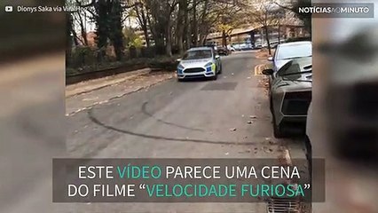 Carro desportivo faz derrapagem incrível para se esconder da polícia