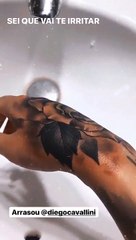 Joana Diniz faz enorme tatuagem e mostra o resultado em vídeo