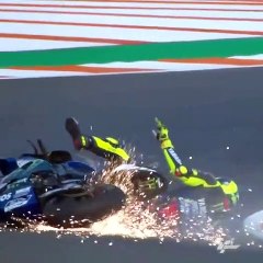 Queda de Valentino Rossi - Valência