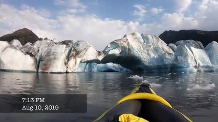 Colapso de glaciar no Alasca foi captado em vídeo