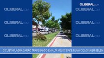 Ciclista flagra carro trafegando em alta velocidade numa ciclovia em Belém