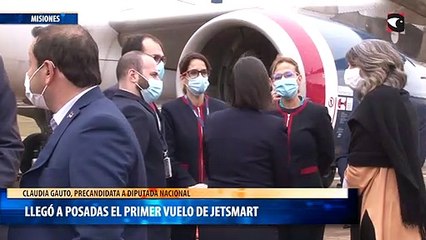 Llegó a Posadas el primer vuelo  de JetSMART