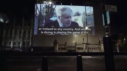 Críticas de Boris Johnson a Trump foram projetadas no Big Ben