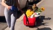 É com este carrinho que Georgina Rodríguez passeia os filhos no mercado