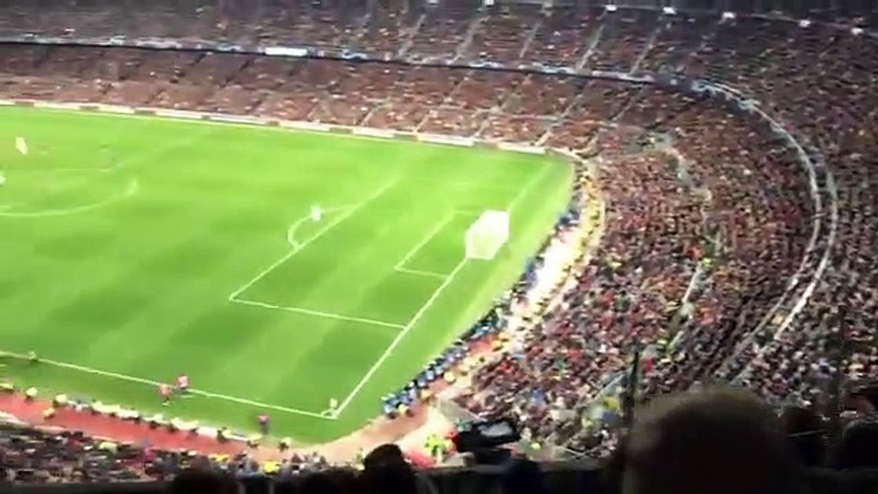 Festejos em Camp Nou com o golo do Ajax