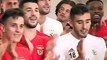 Plantel canta os parabéns ao Benfica
