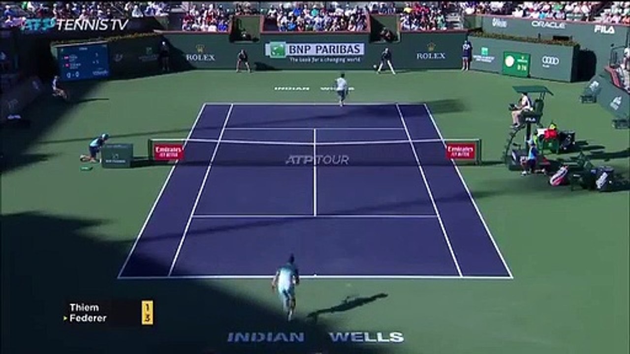 Ponto entre Thiem e Federer