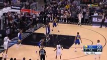 Stephen Curry - lançamento antes do meio-campo frente aos Spurs