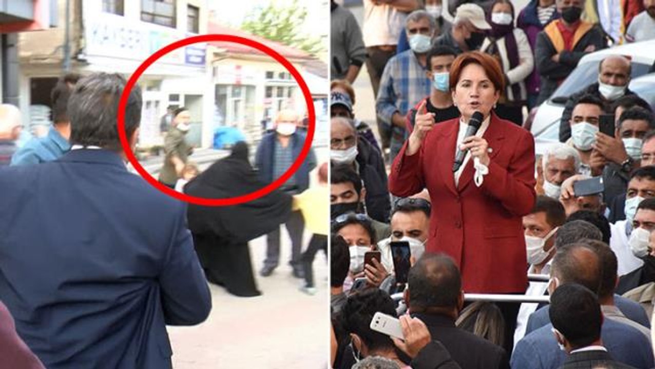 Akşener'in konuşması sırasında vatandaşın sordu...