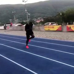 Usain Bolt a treinar