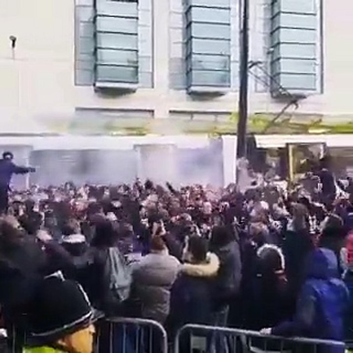 Festa dos adeptos do PSG em Manchester