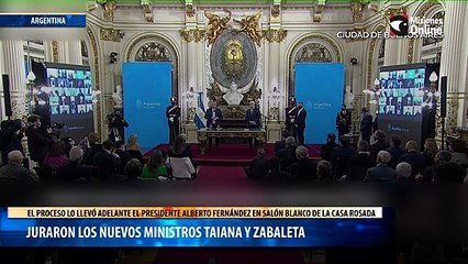 Juraron los nuevos ministros Taiana y Zabaleta