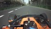 Fernando Alonso a conduzir com pneu furado