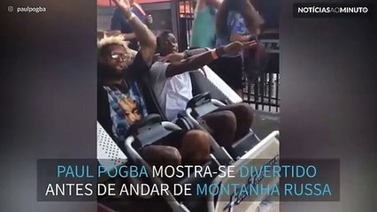 Paul Pogba prepara-se em grande estilo para andar de montanha russa