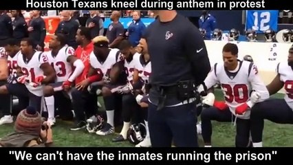 Dono dos Texans apelidou jogadores de reclusos e estes ajoelharam no hino