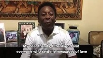 Pele agradece carinho recebido: 