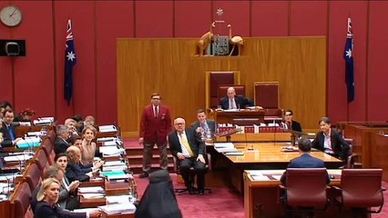 Pauline Hanson entra no Parlamento de Burqa