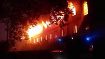 Civis e bombeiros feridos, colégio ardeu totalmente