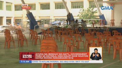 Ayuda na ibinigay ng national government para sa Maynila, mas maliit daw ngayon kaysa noong nakaraang ECQ | UB