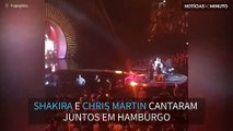 Shakira e Chris Martin cantam juntos na Alemanha