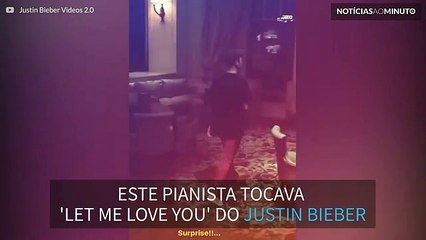 Justin Bieber surpreende pianista que tocava sua música
