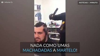 Como cortar o cabelo com um martelo e um machado
