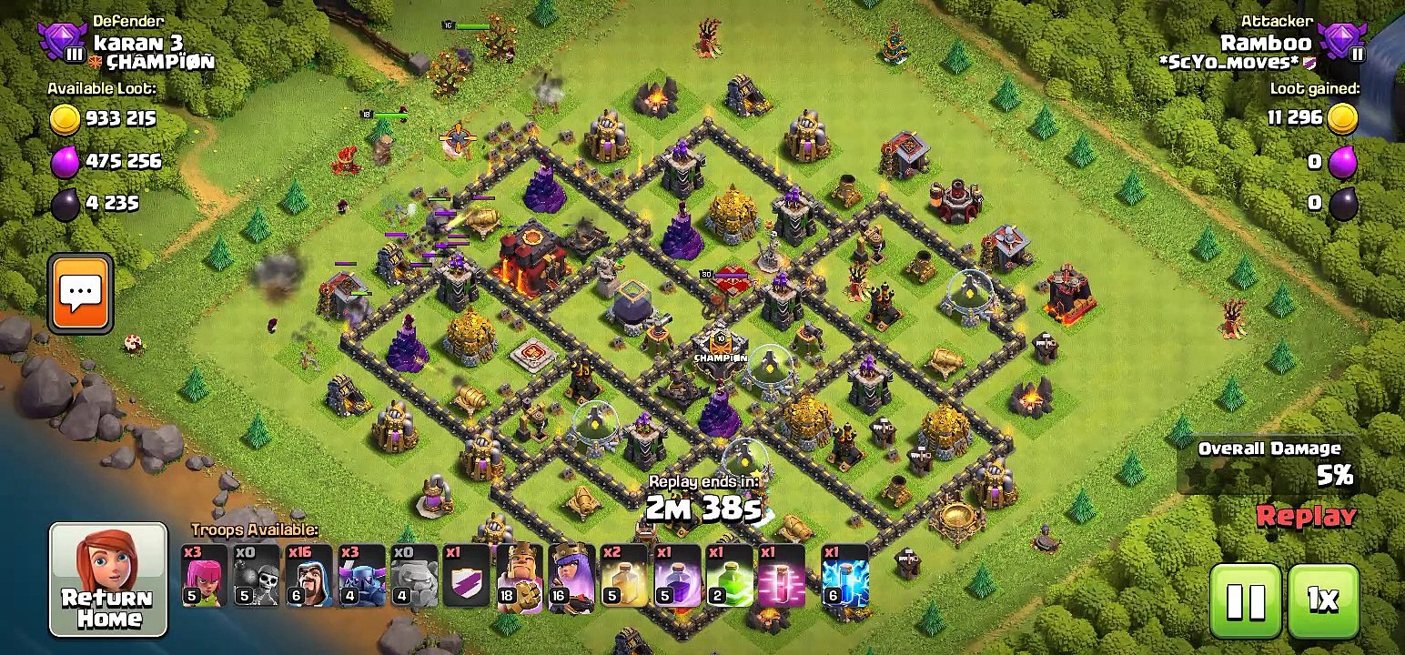 playing clash of clan