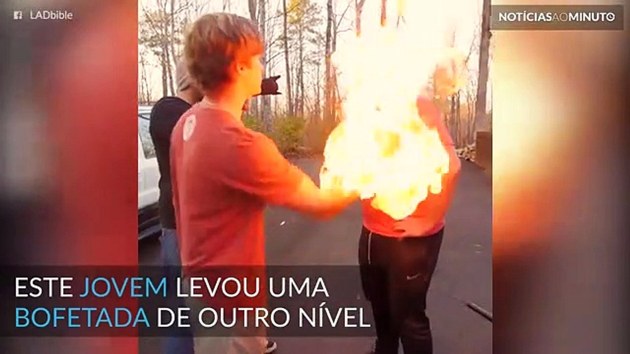Alguma vez viu uma bofetada em chamas?