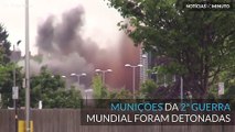 Polícia inglesa detona munições da Segunda Guerra Mundial