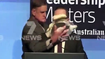 CEO da Qantas atingido por tarte na cara