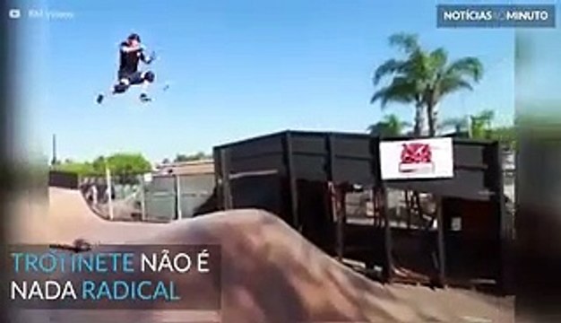 Quem disse que andar de trotinete não é um desporto radical?