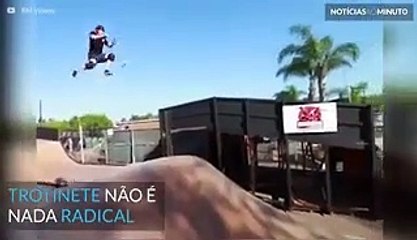 Quem disse que andar de trotinete não é um desporto radical?