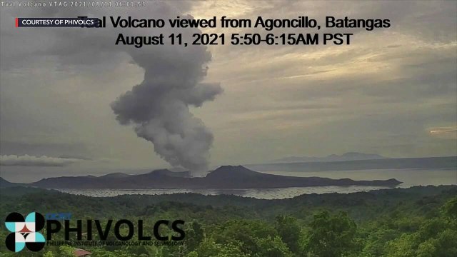 Taal Volcano’s main crater resumes degassing of steam-rich plume
