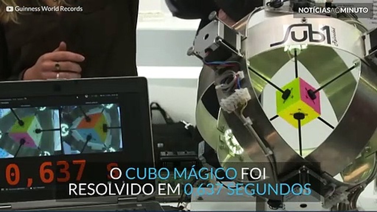 Robot resolve cubo mágico em 0,637 segundos e bate recorde mundial