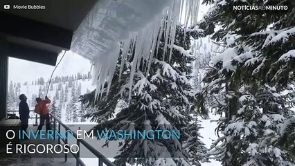 Telhado de gelo desaba em Washington