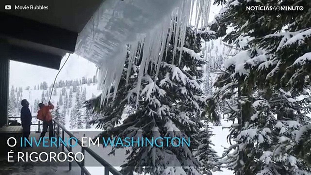Telhado de gelo desaba em Washington