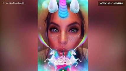 Celebridades rendem-se à moda do "Frappuccino Unicórnio"